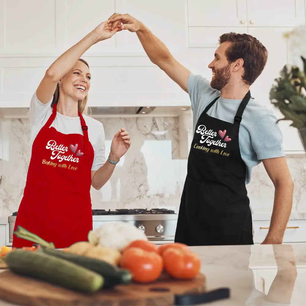 Custom couple apron