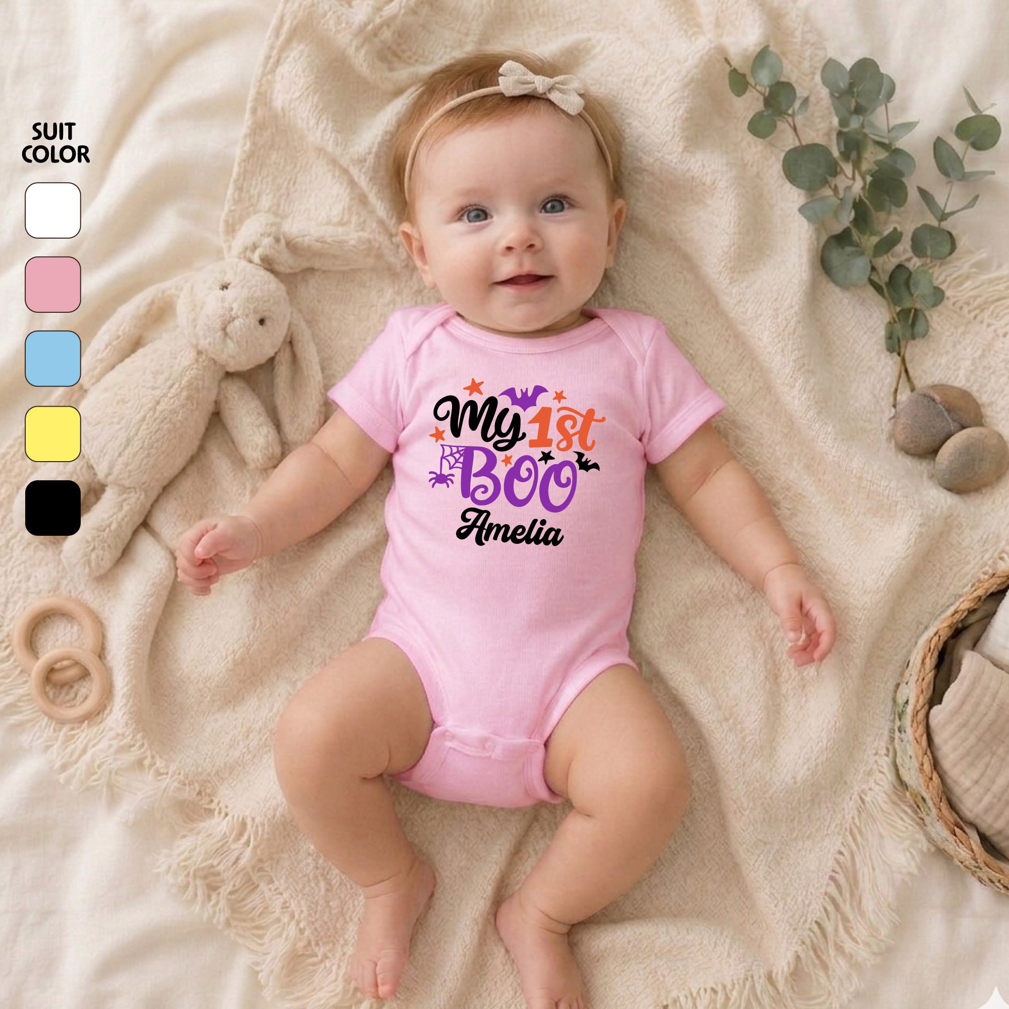 Personalized My 1st Boo Baby Bodysuit