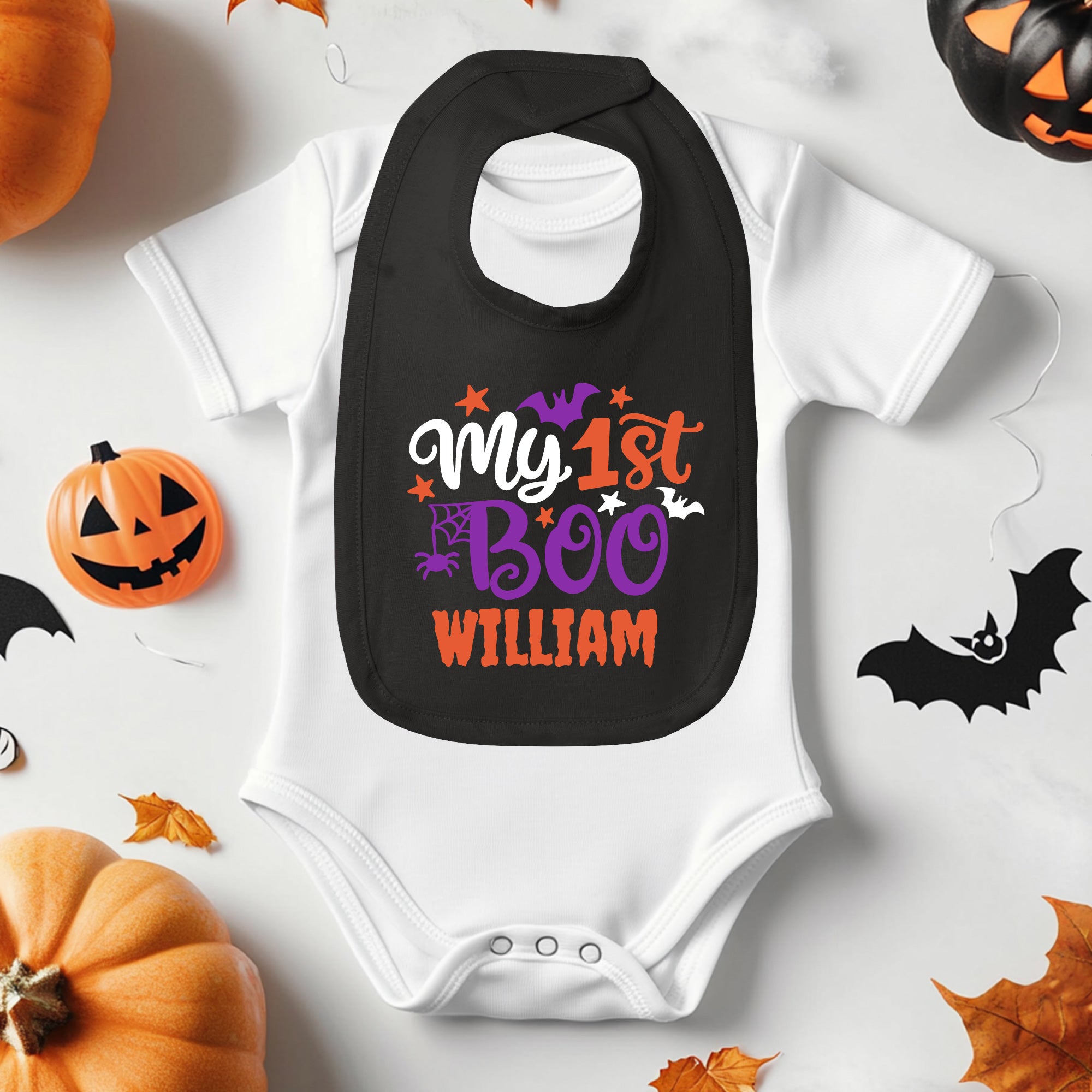 Personalized My 1st Boo Baby Bib