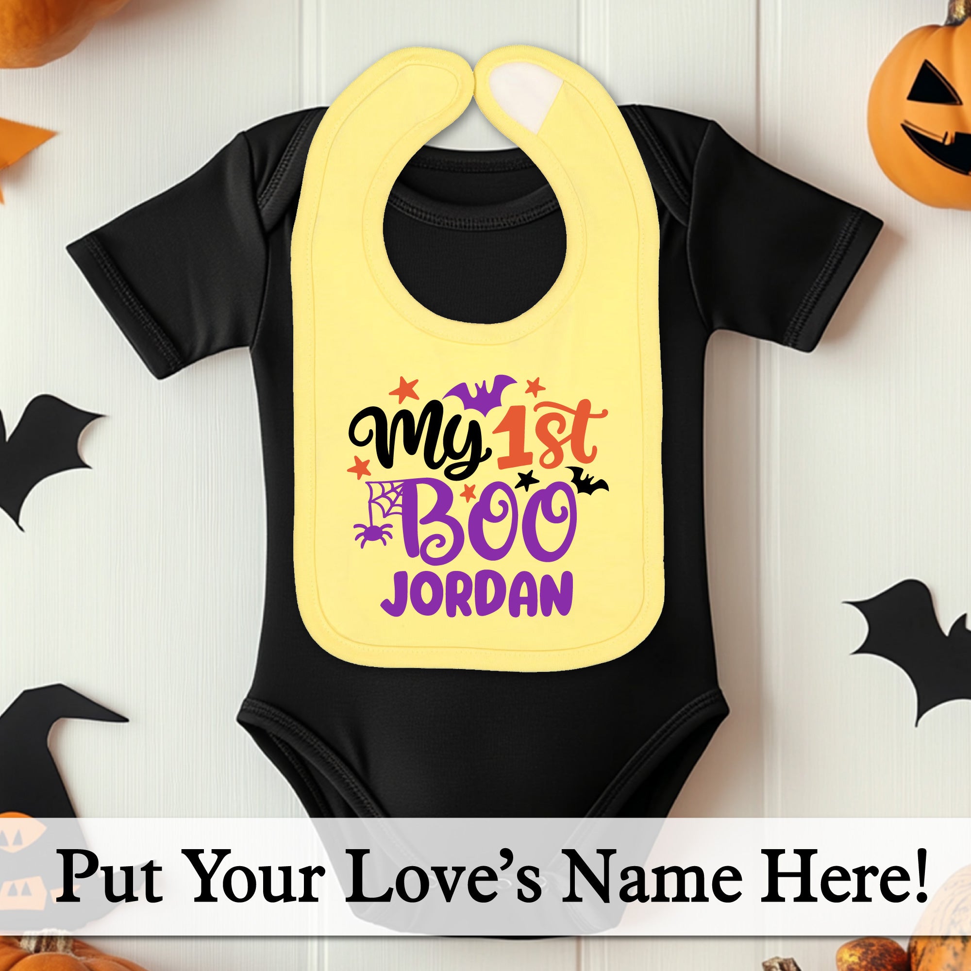 Personalized My 1st Boo Baby Bib