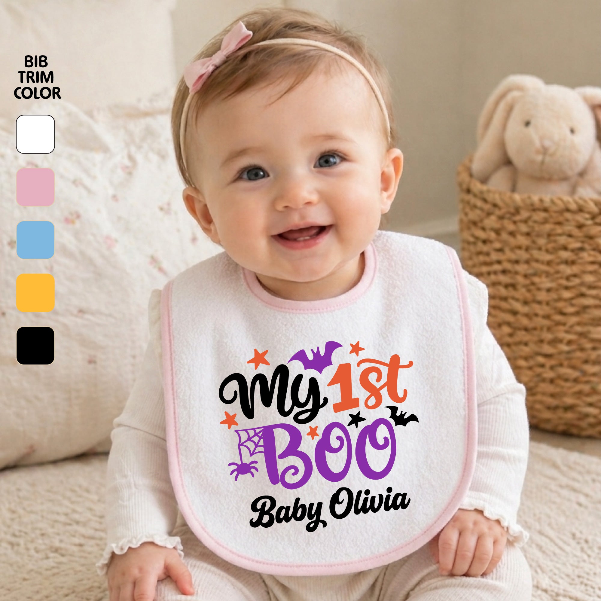 Personalized halloween Baby Bib