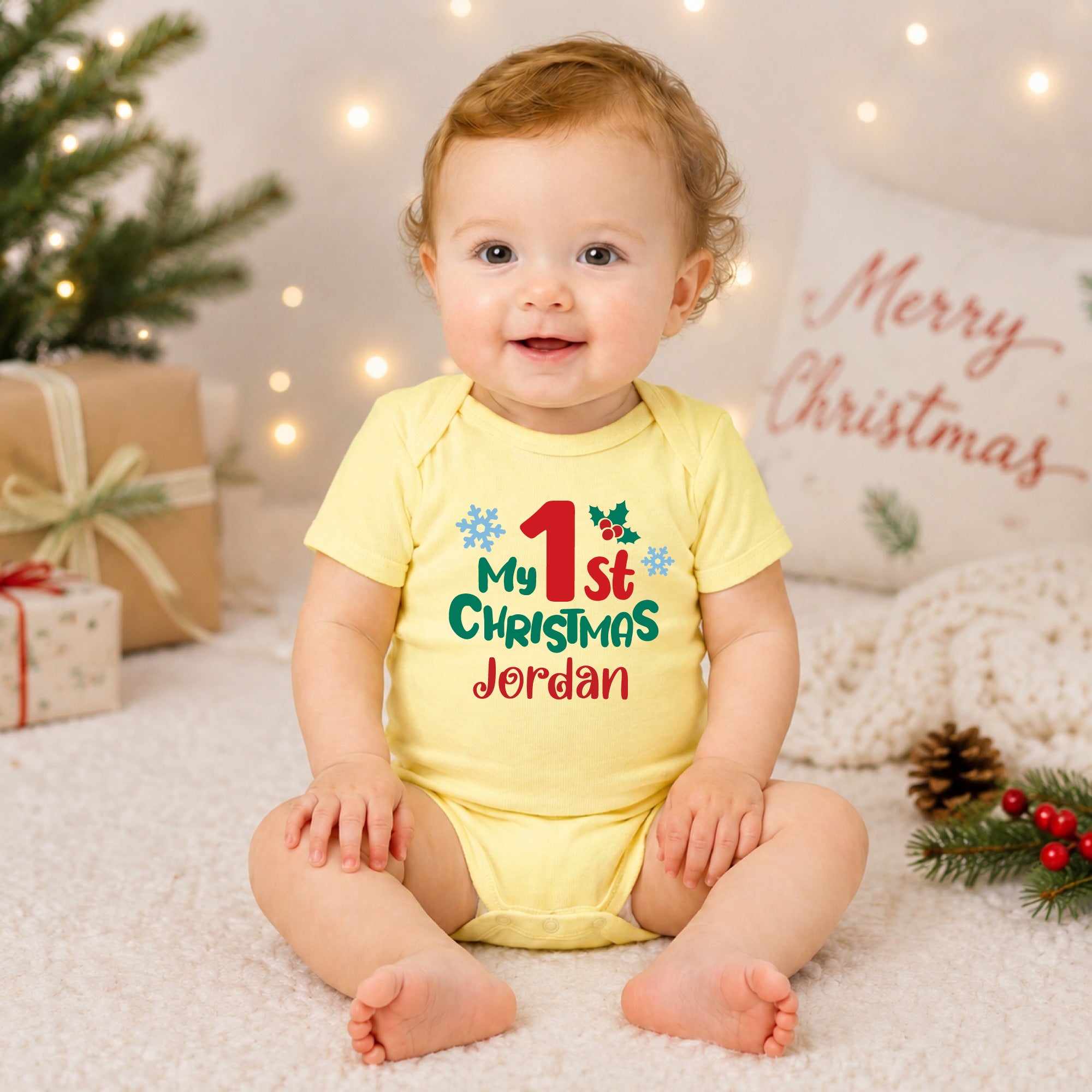 Personalized My 1st Christmas Bodysuit