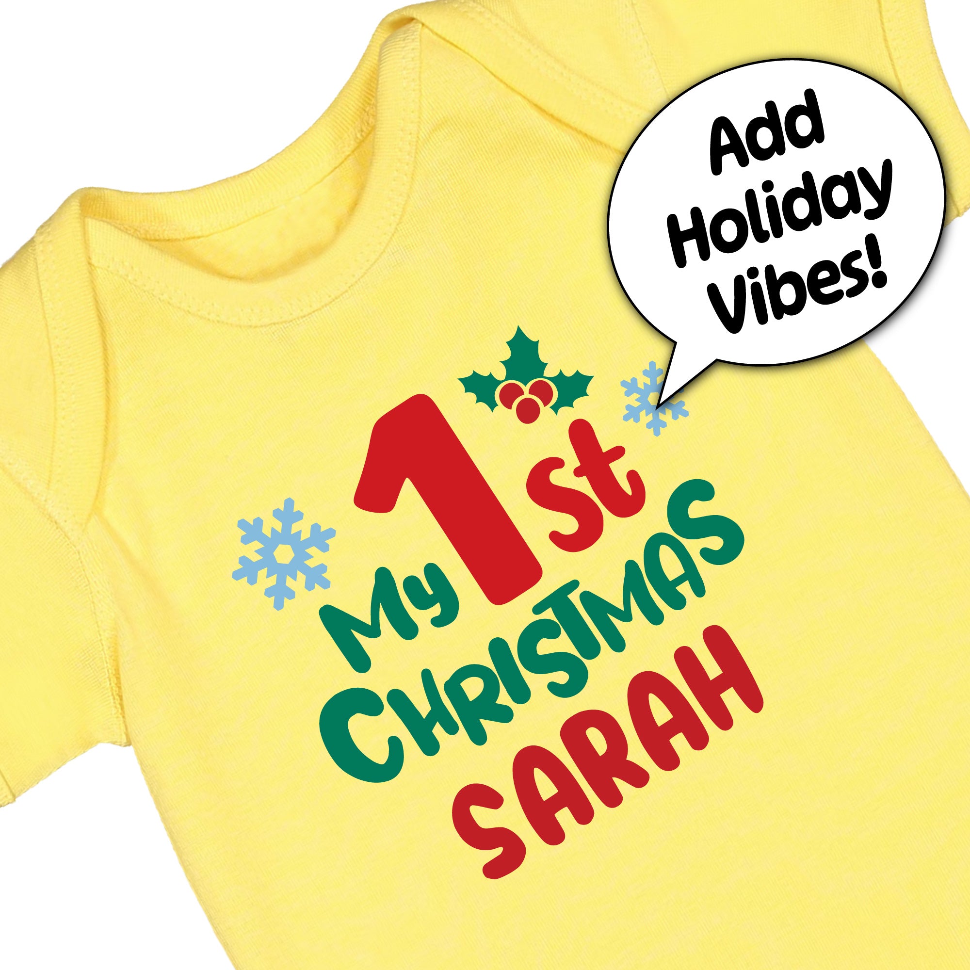 Personalized My 1st Christmas Bodysuit
