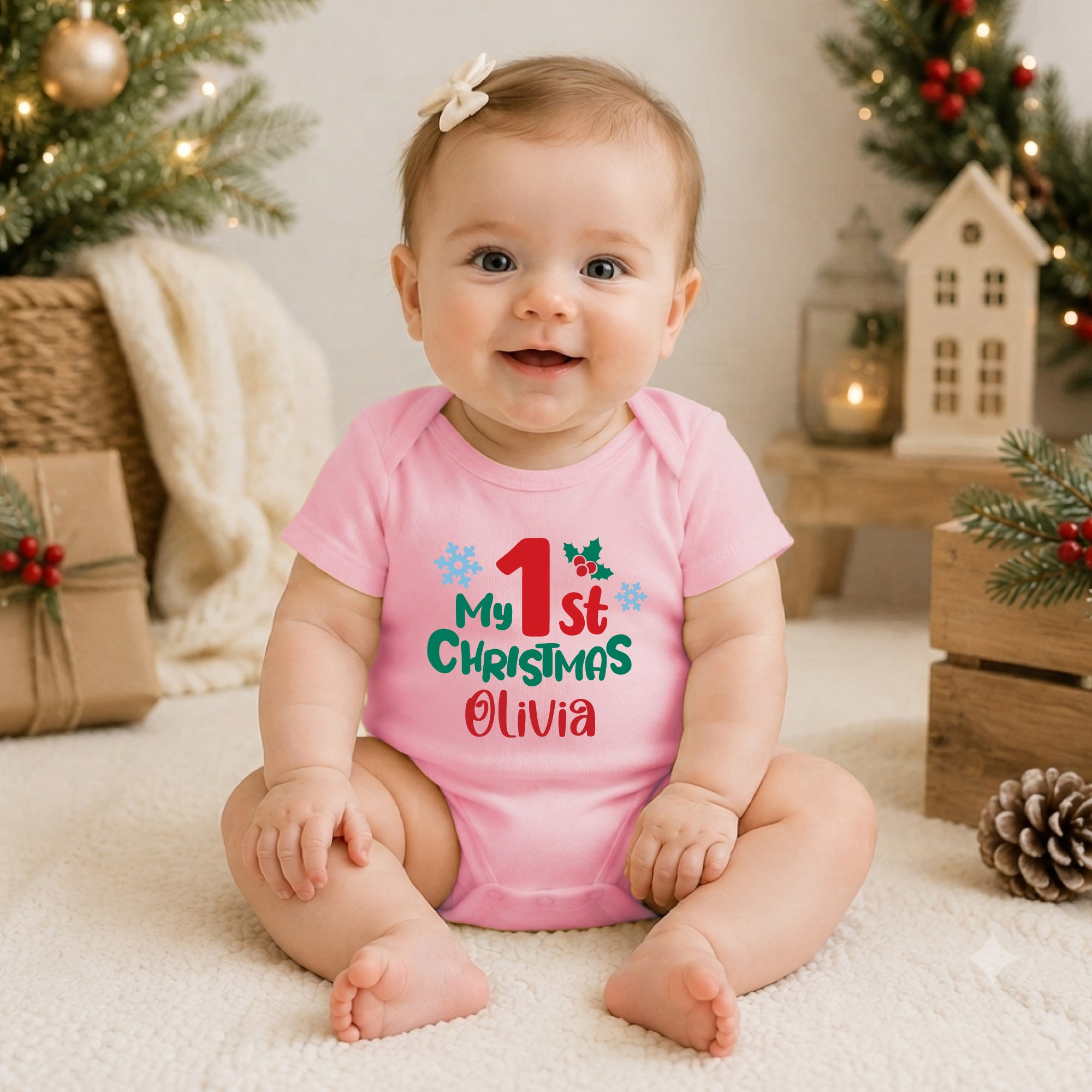 Personalized My 1st Christmas Bodysuit