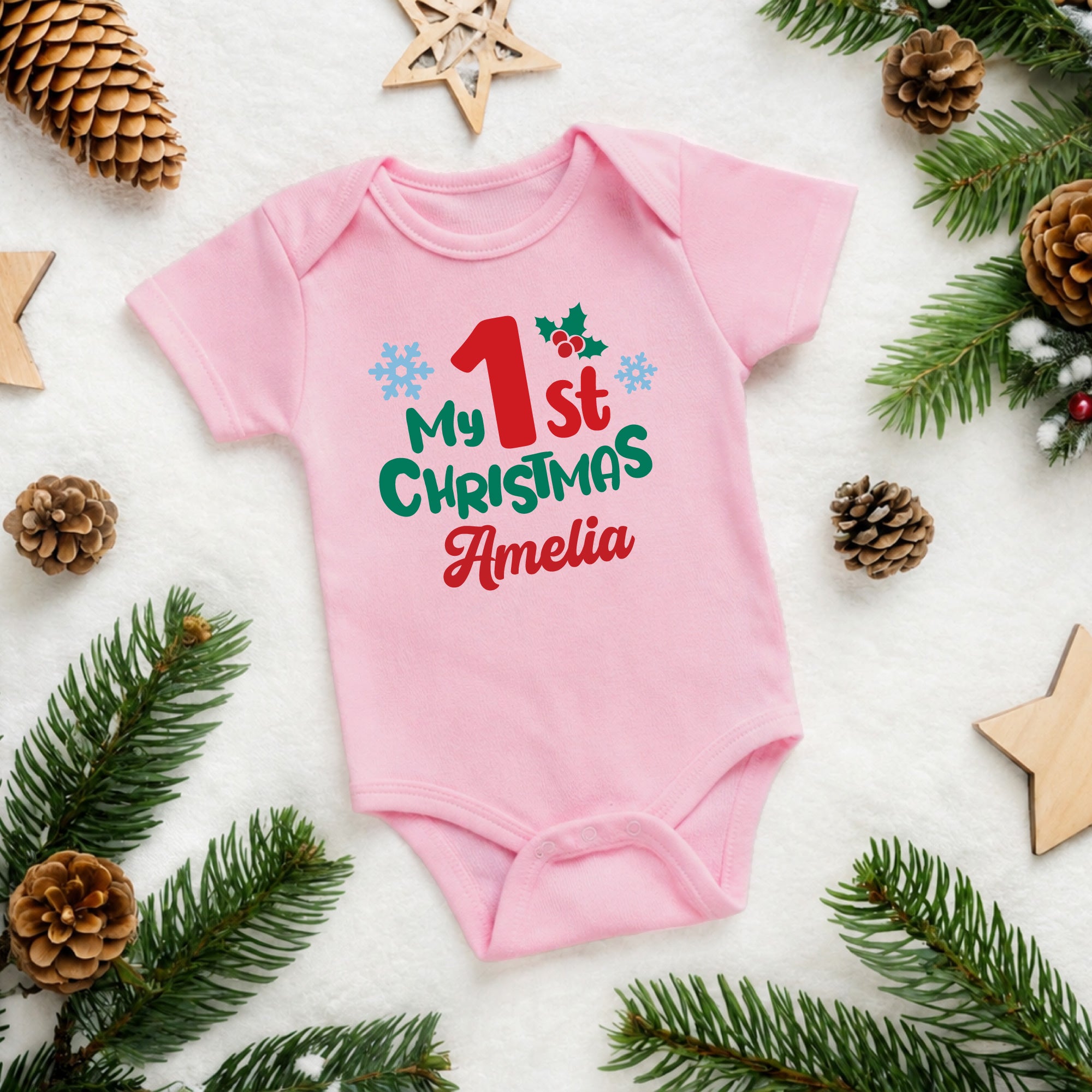 Personalized My 1st Christmas Bodysuit