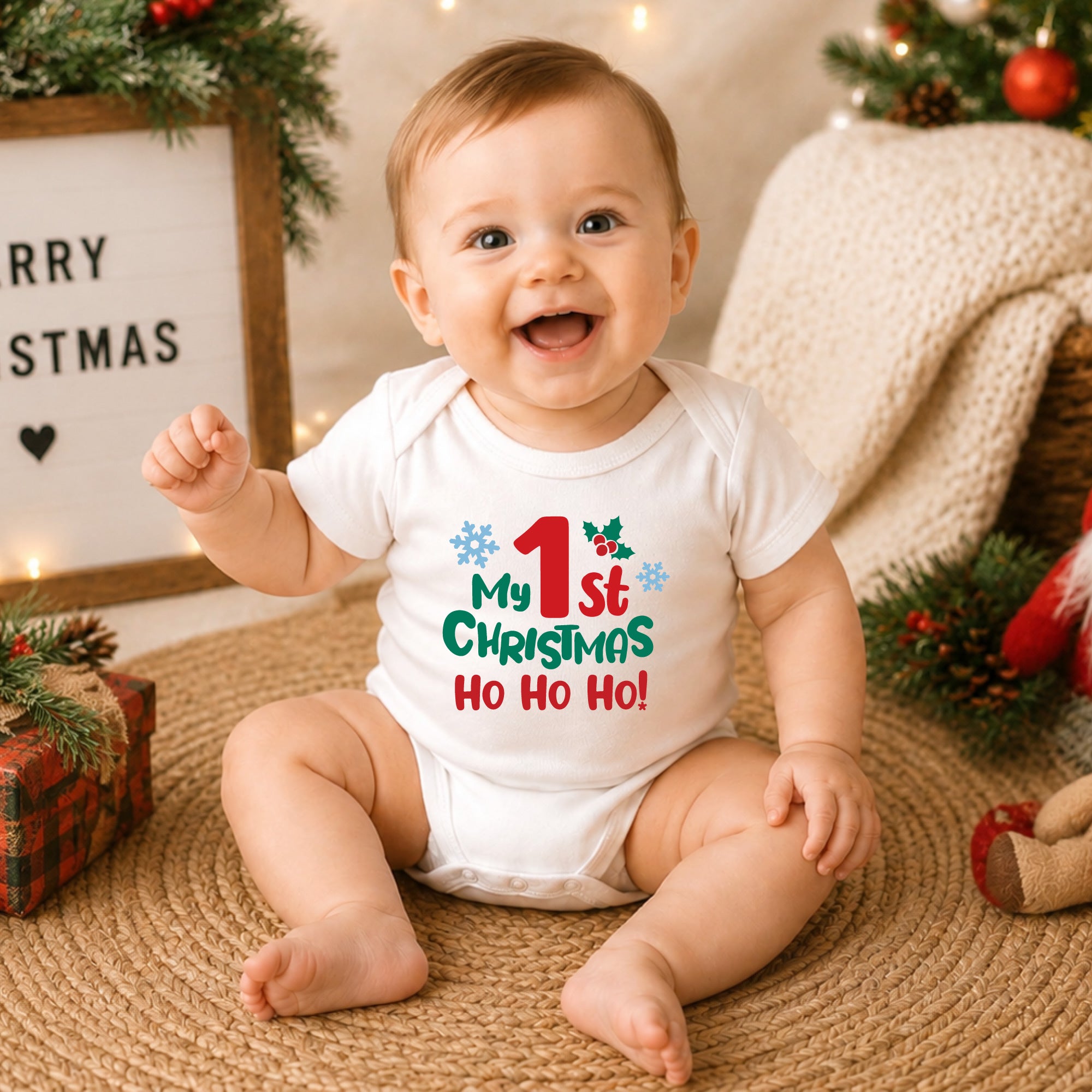 Personalized My 1st Christmas Bodysuit