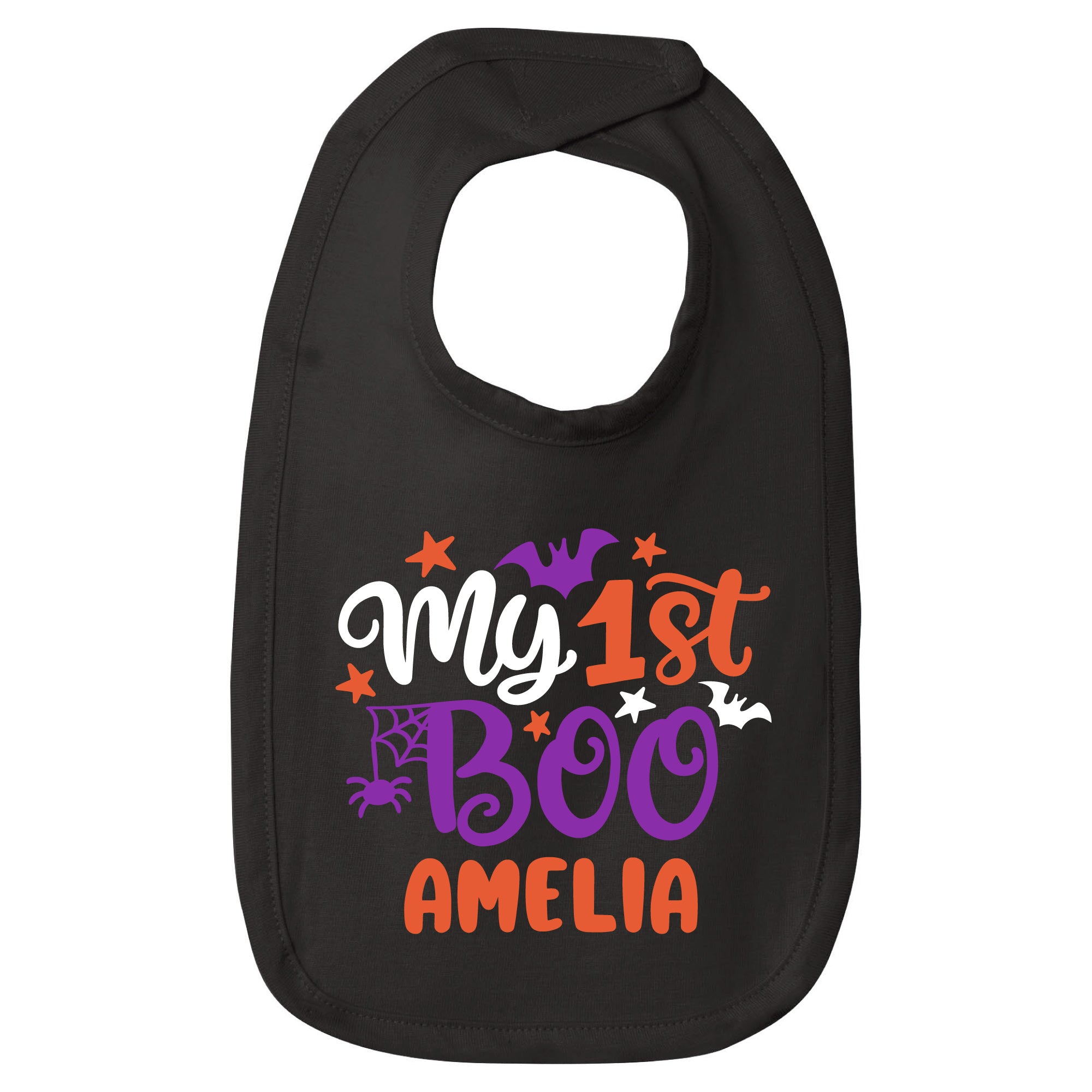 Personalized My 1st Boo Premium Jersey Baby Bib | Custom Name