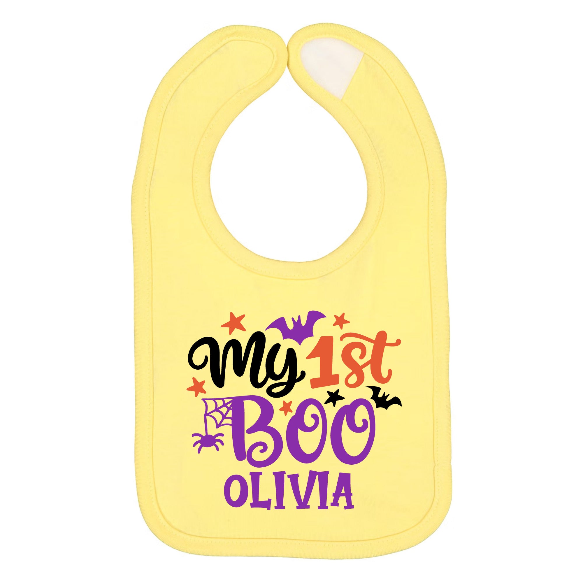 Personalized My 1st Boo Premium Jersey Baby Bib | Custom Name