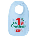 Personalized 1st Christmas Baby Bib