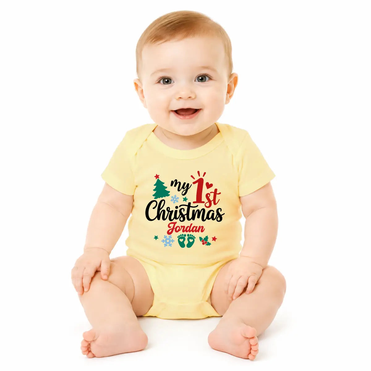 1st Christmas Baby Bodysuit
