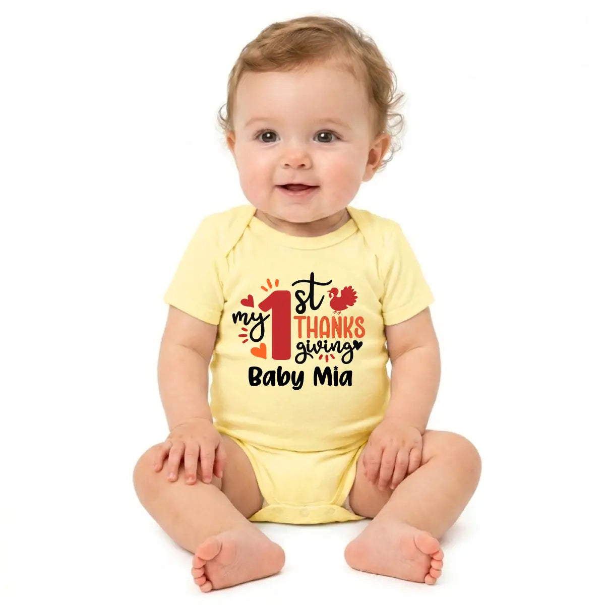 Personalized Thanksgiving Baby Bodysuit