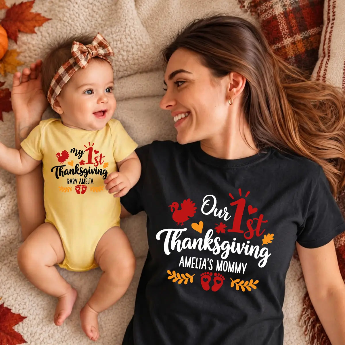 Personalized 1st Thanksgiving Mommy and Me 