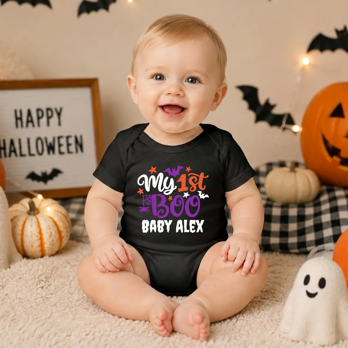 Personalized My 1st Boo Baby Bodysuit