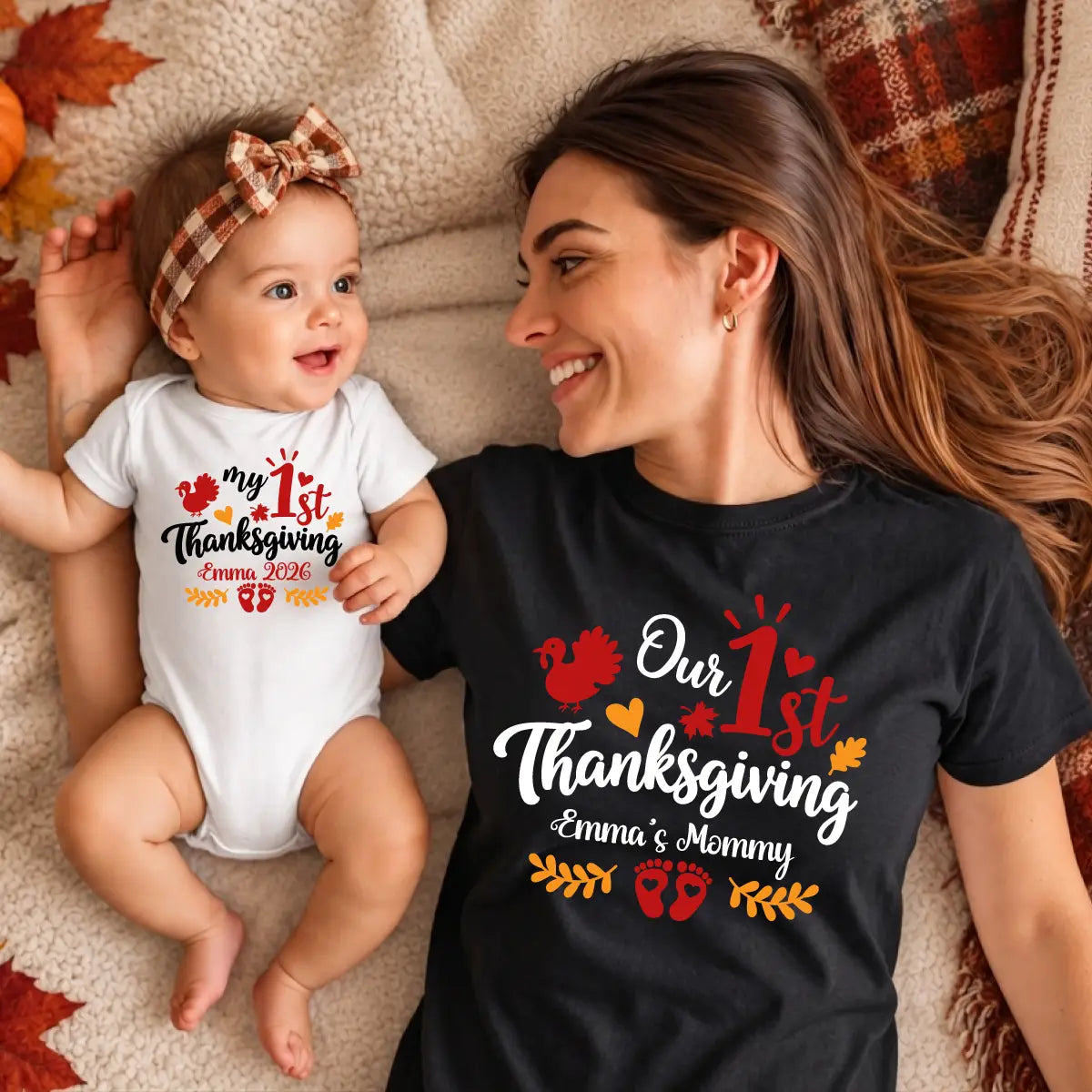 Personalized 1st Thanksgiving Mommy and Me 