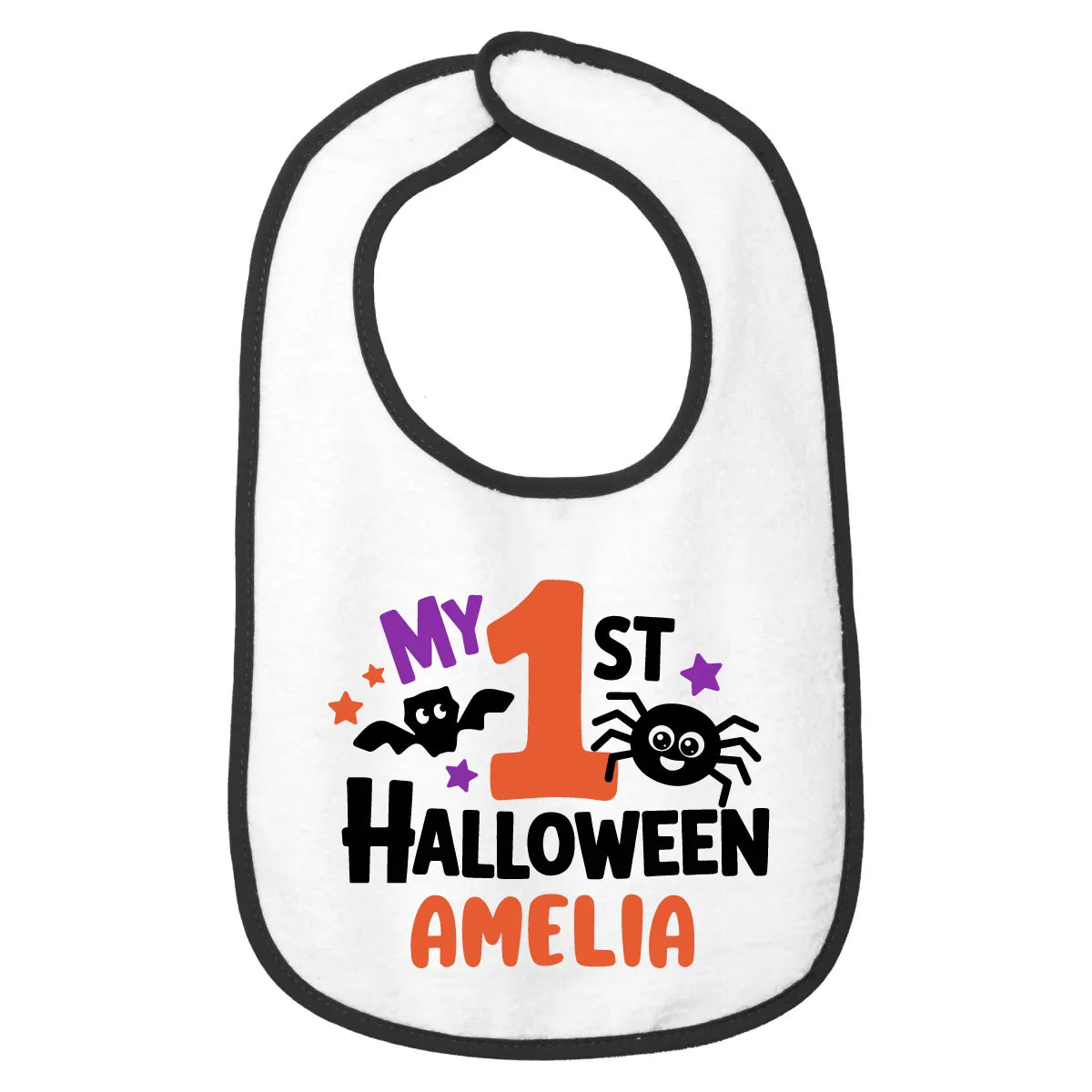 Personalized 1st Halloween Baby Bib