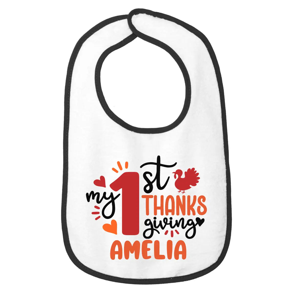 Personalized Thanksgiving Baby Bib