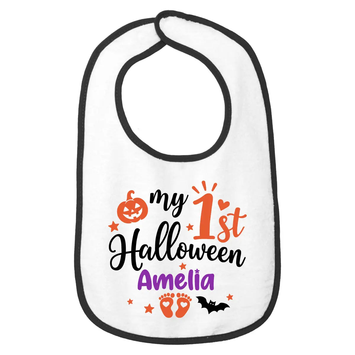 Personalized 1st Halloween Baby Bib