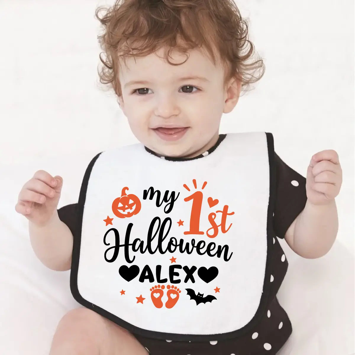 Personalized 1st Halloween Baby Bib