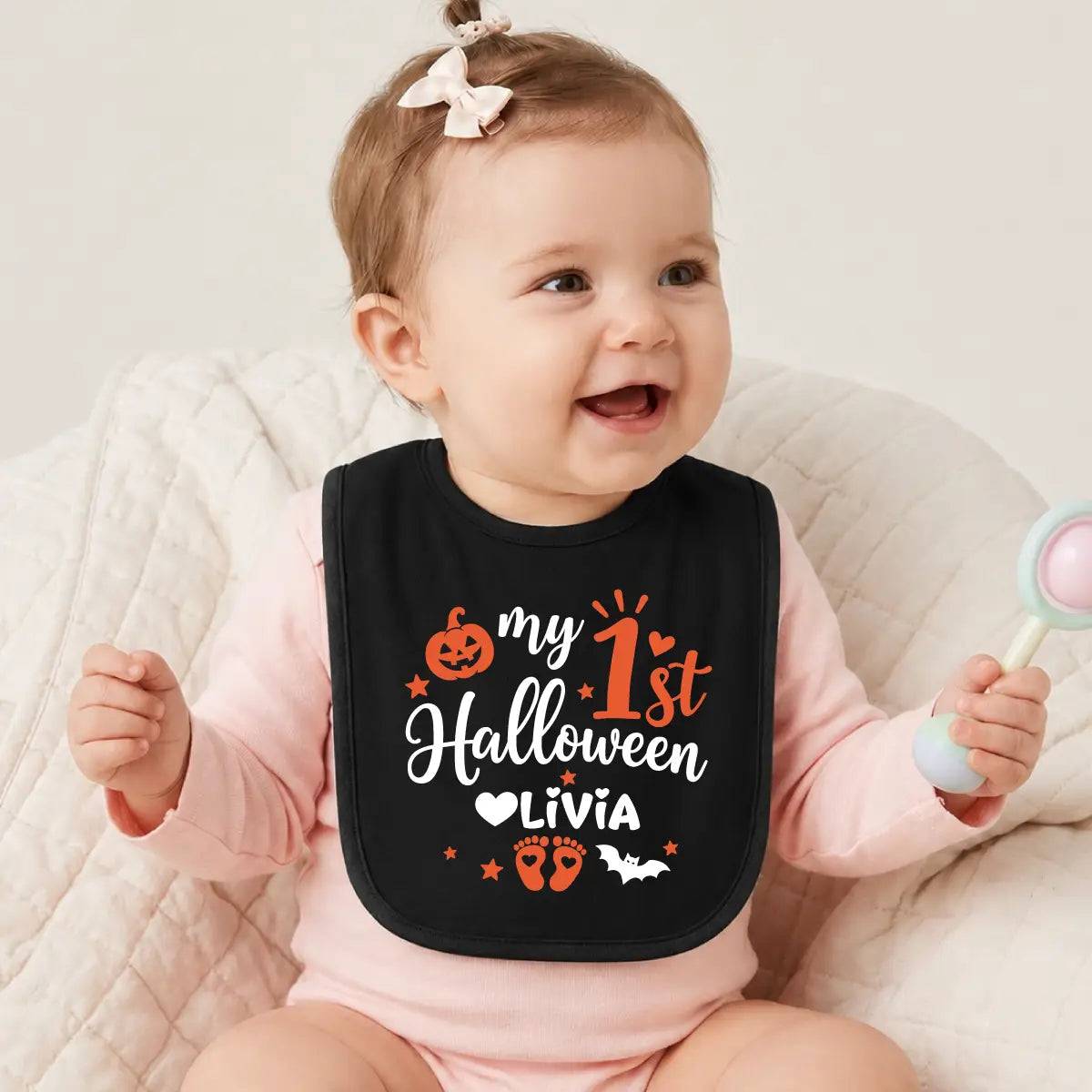 Personalized My 1st Halloween Baby Bib