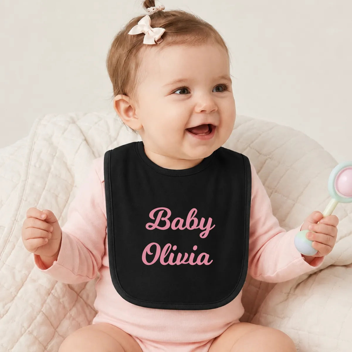 Personalized Jersey Baby Bib