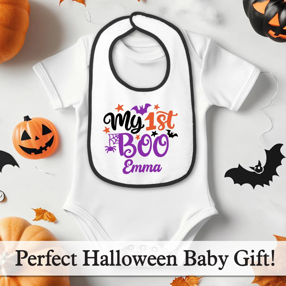 Personalized My 1st Boo Baby Bib