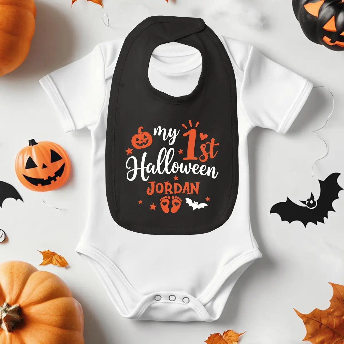 Personalized My 1st Halloween Baby Bib