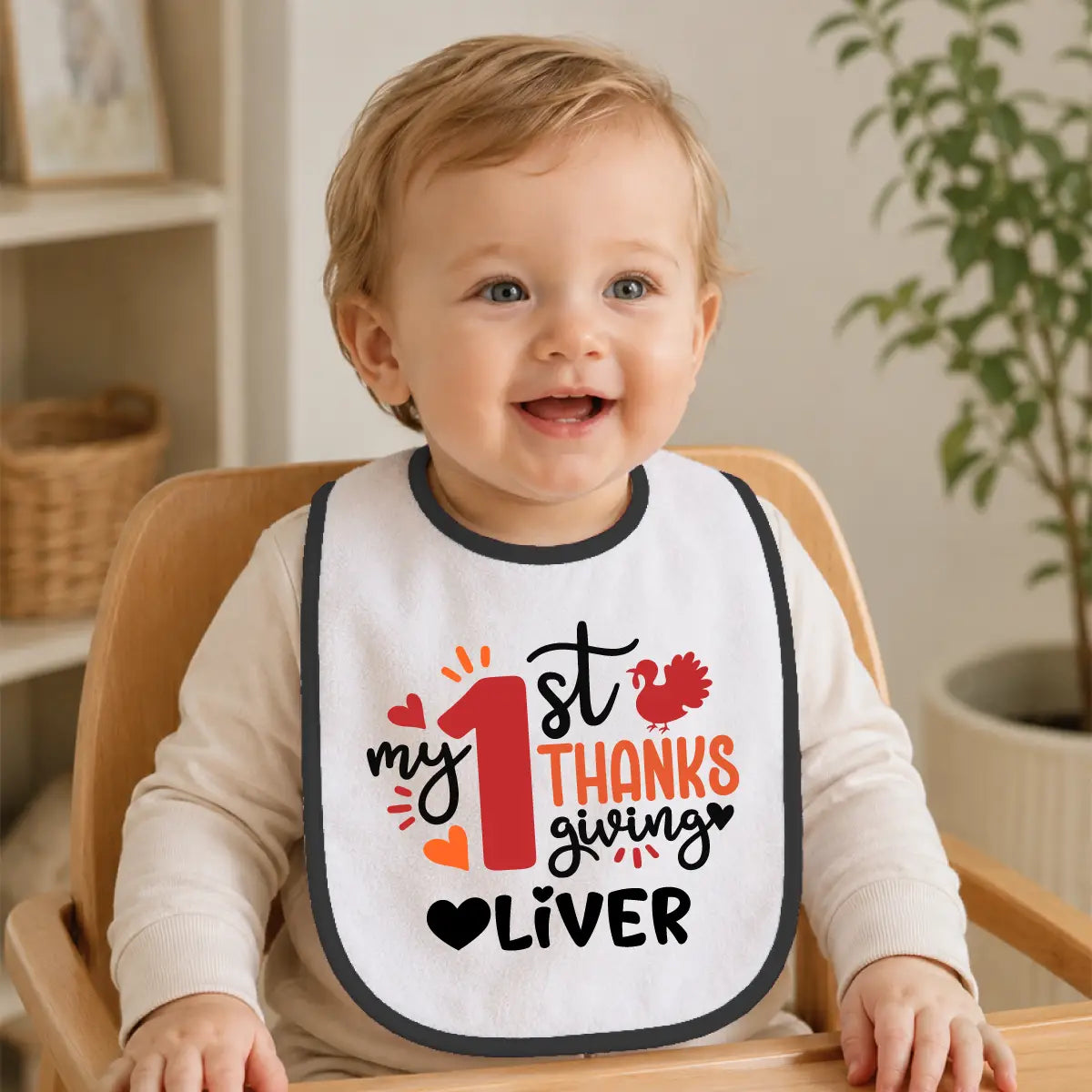 Personalized Thanksgiving Baby Bib