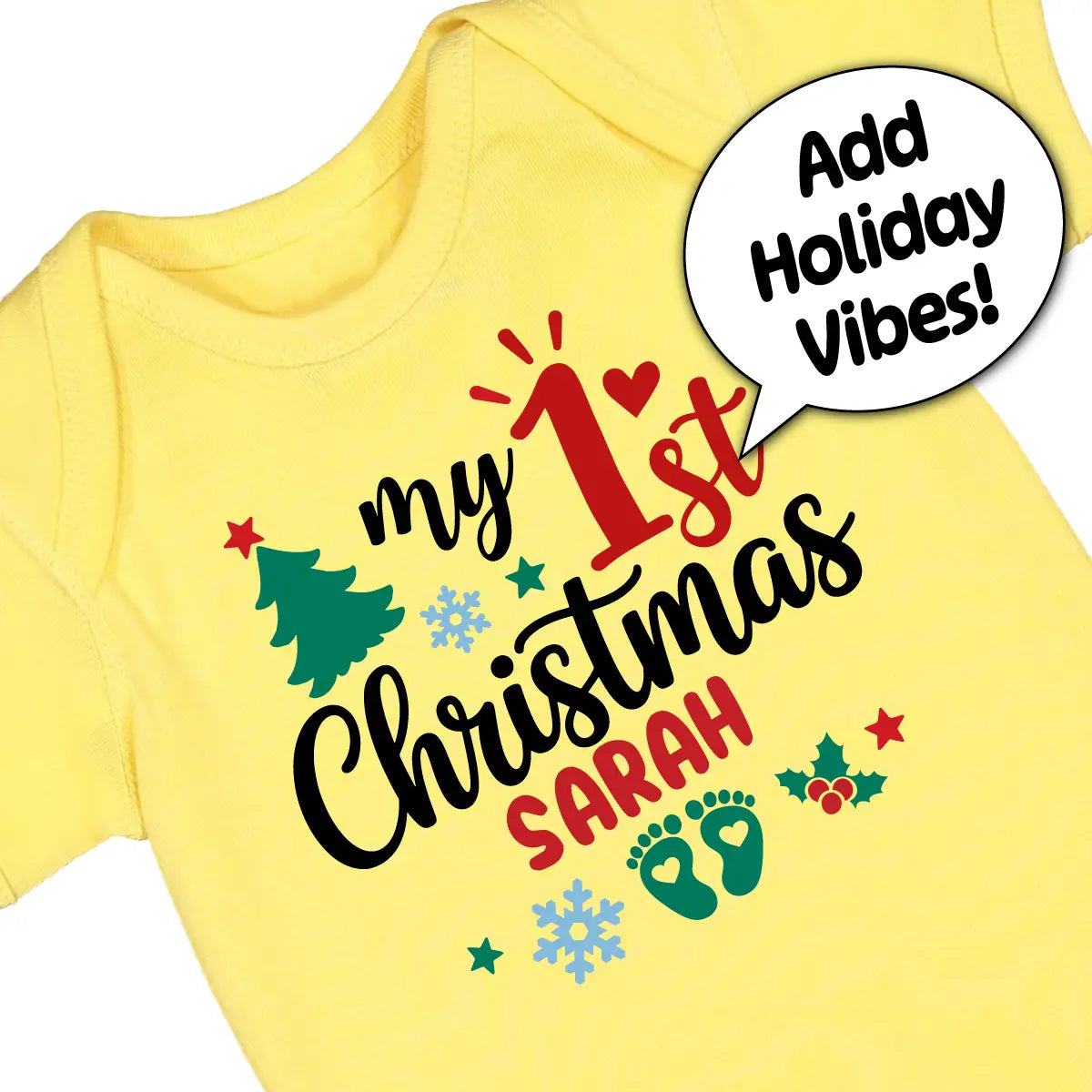 1st Christmas Baby Bodysuit