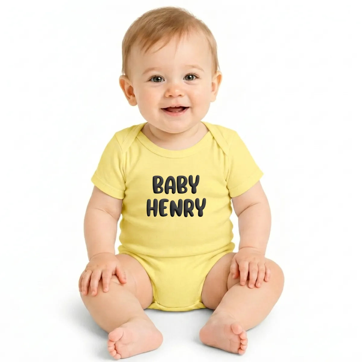 Personalized Puff Baby Bodysuit