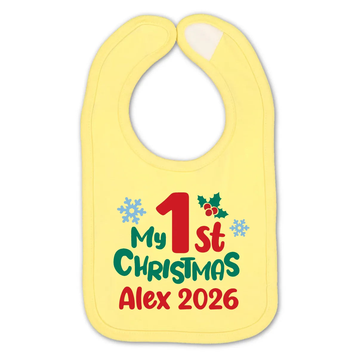 Personalized My 1st Christmas Baby Bib