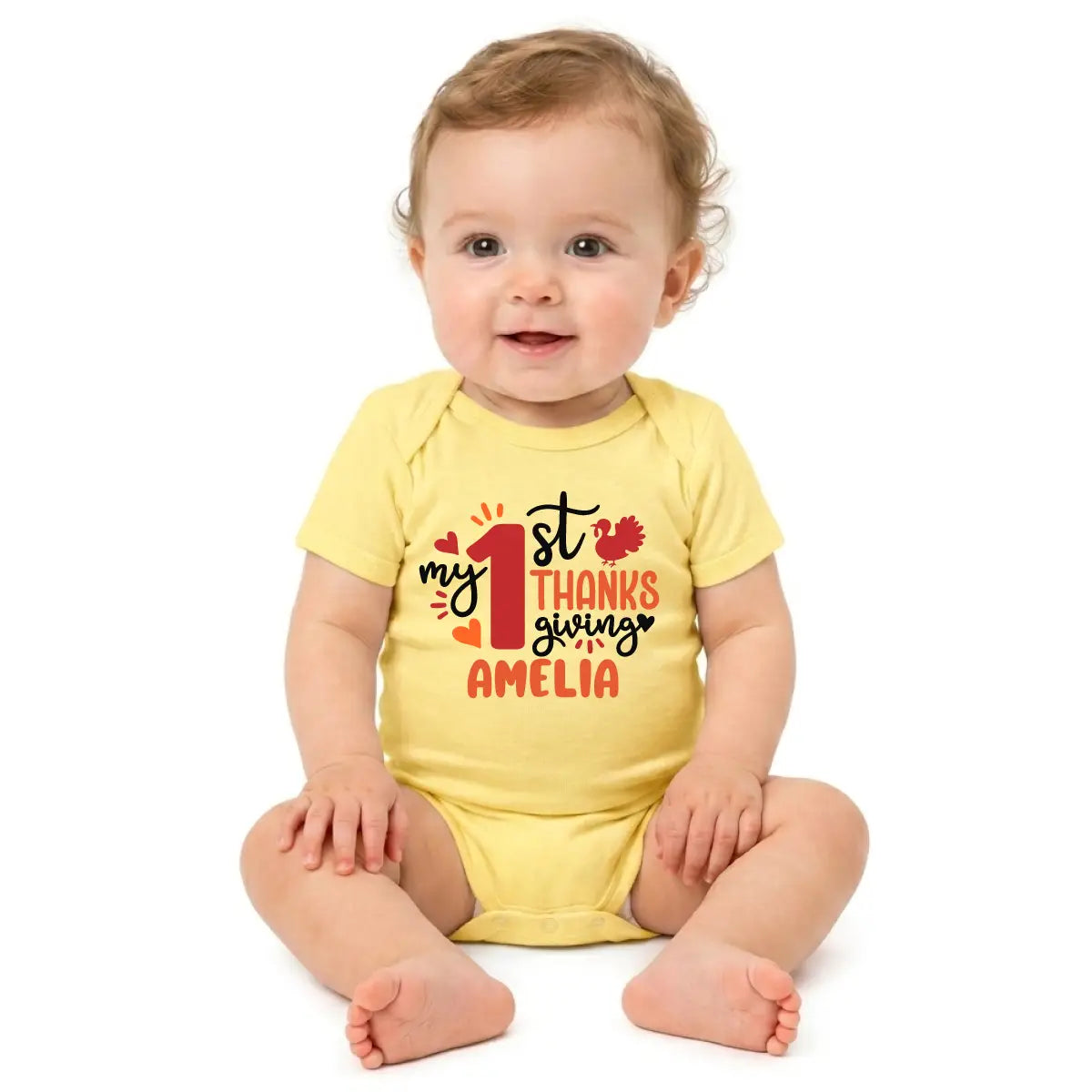 Personalized Thanksgiving Baby Bodysuit