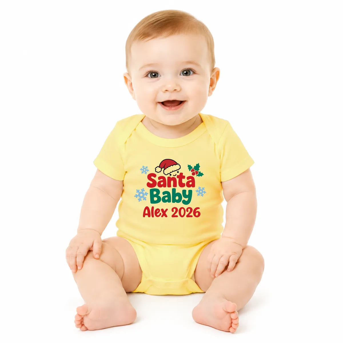 Personalized Santa Baby Christmas Bodysuit