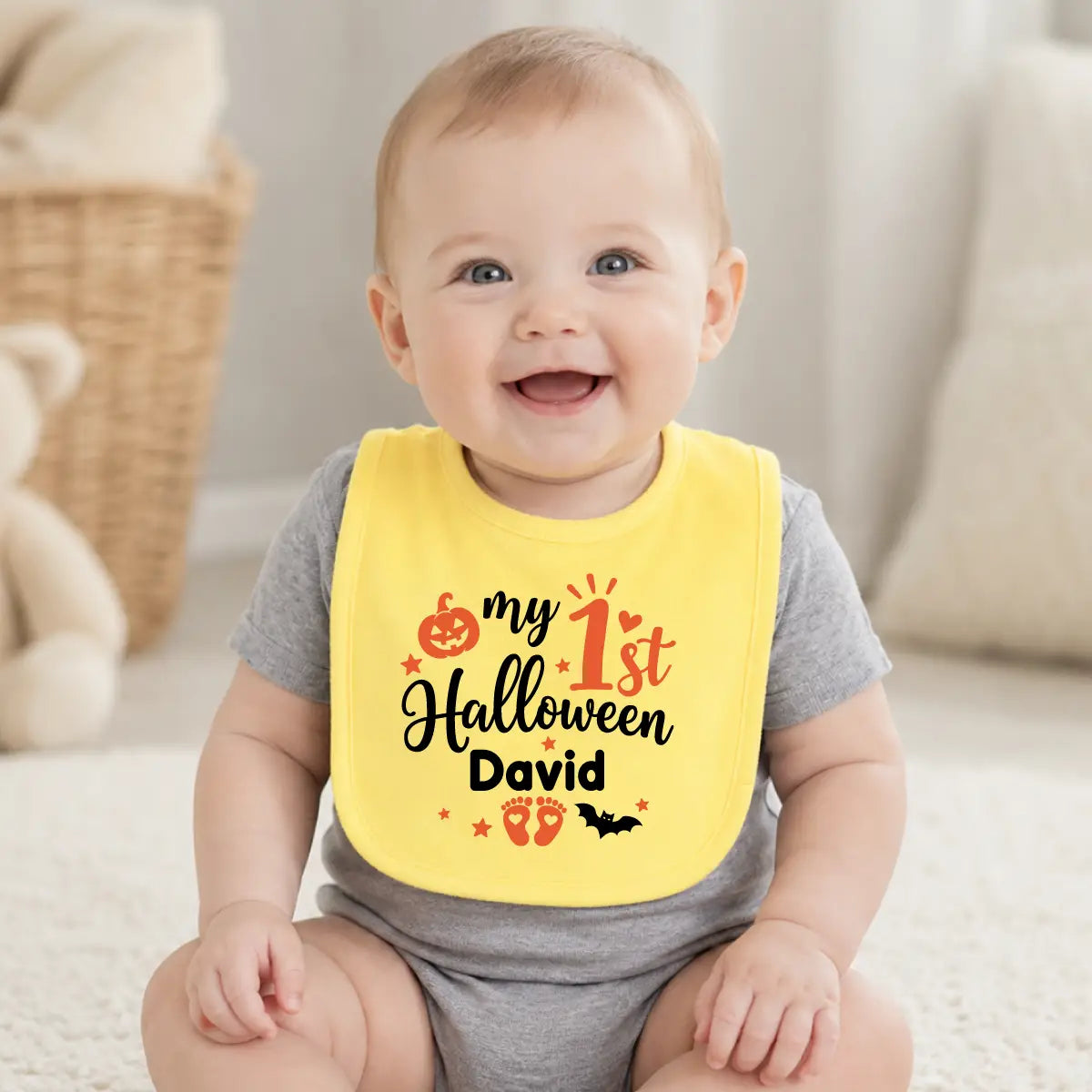 Personalized My 1st Halloween Baby Bib