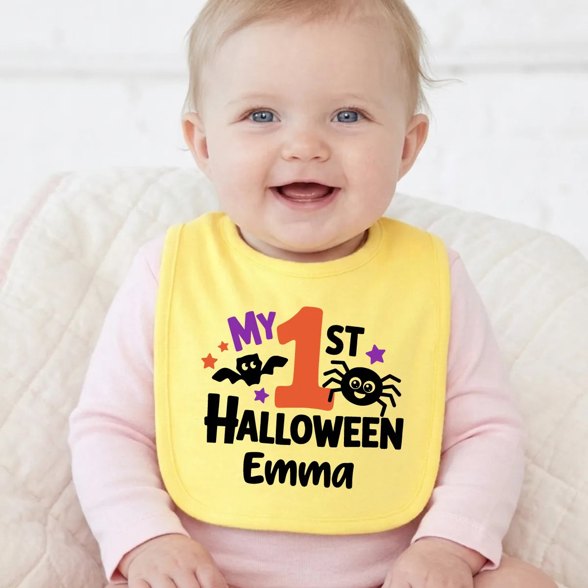 Personalized 1st Halloween Baby Bib