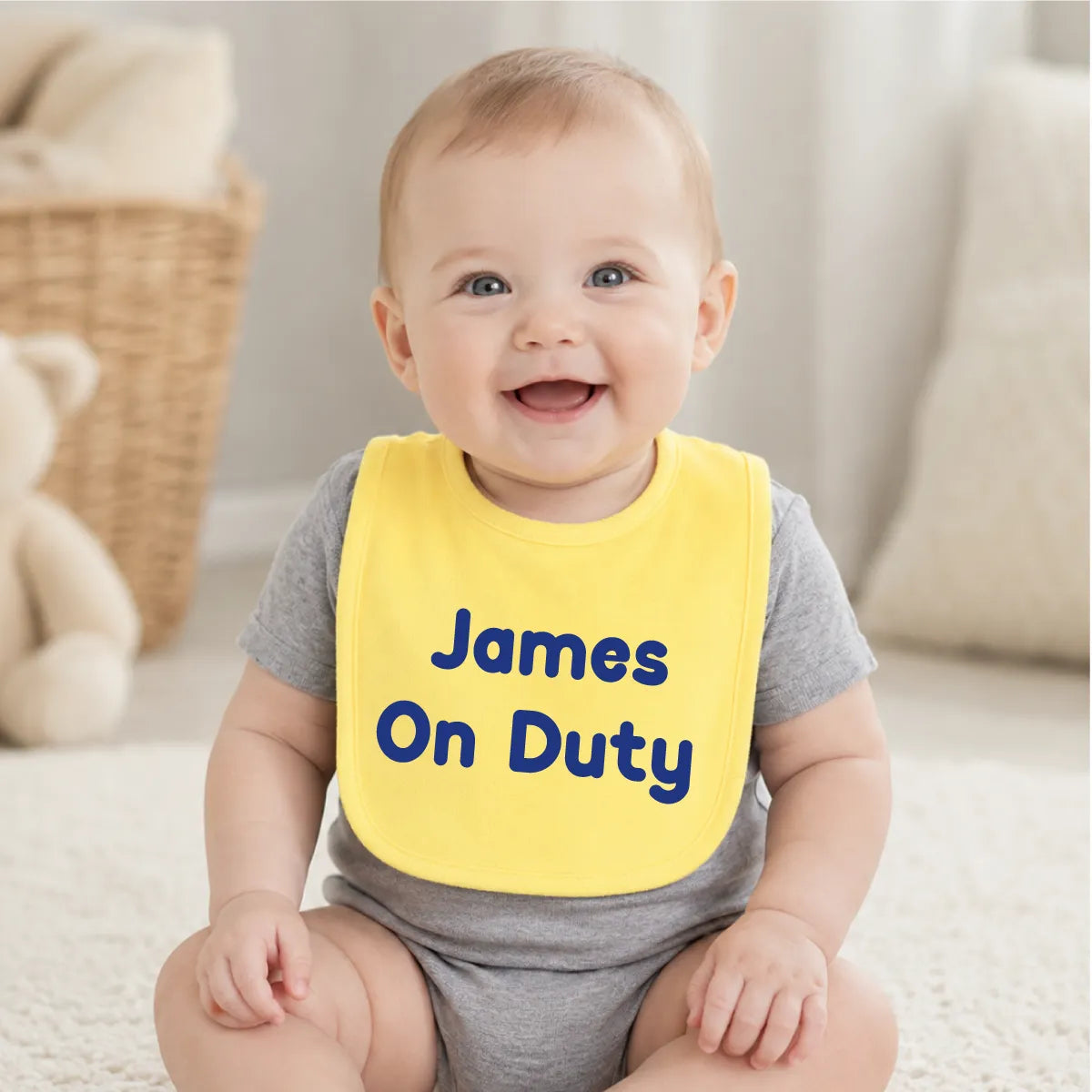 Personalized Jersey Baby Bib