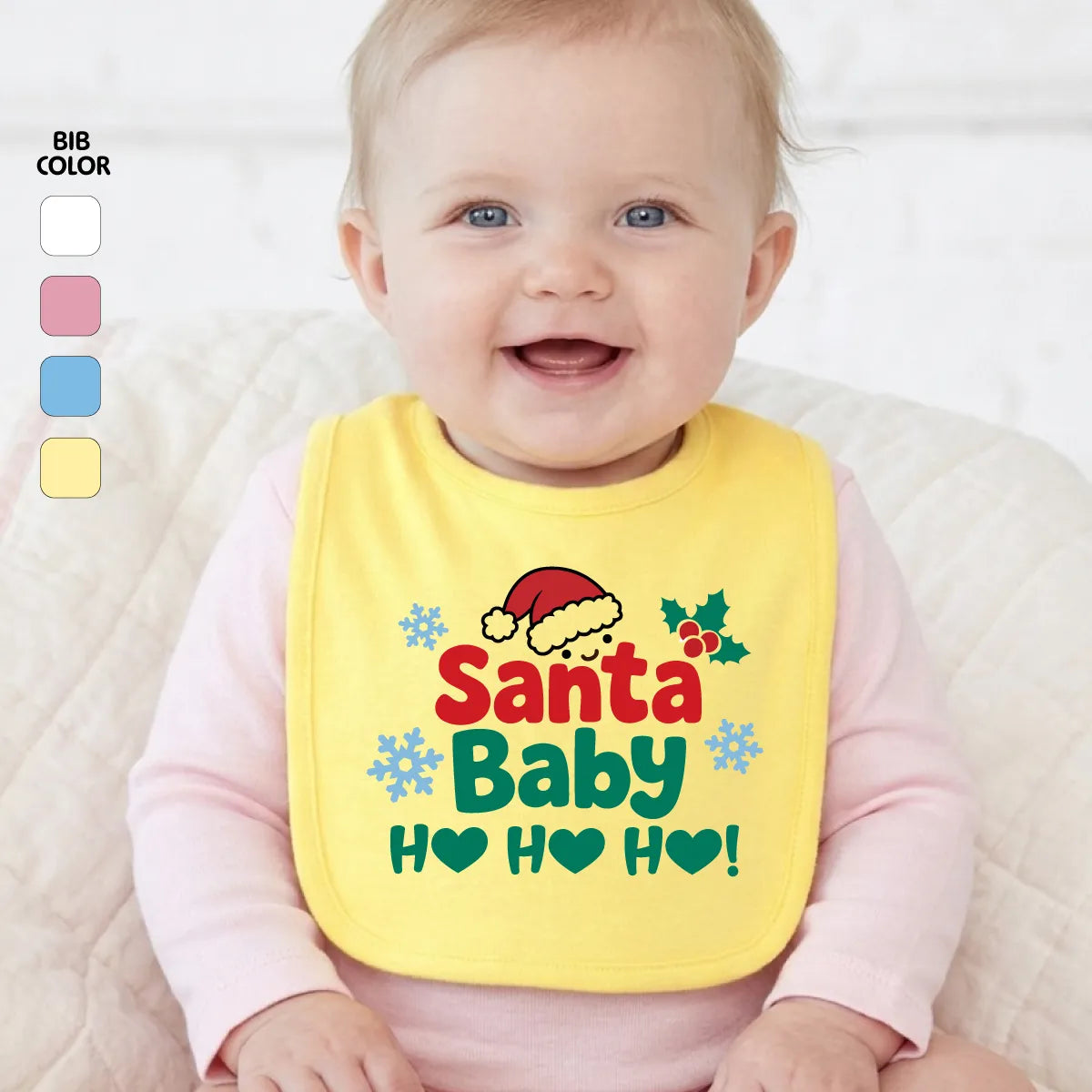 Personalized Santa Baby Christmas Bib