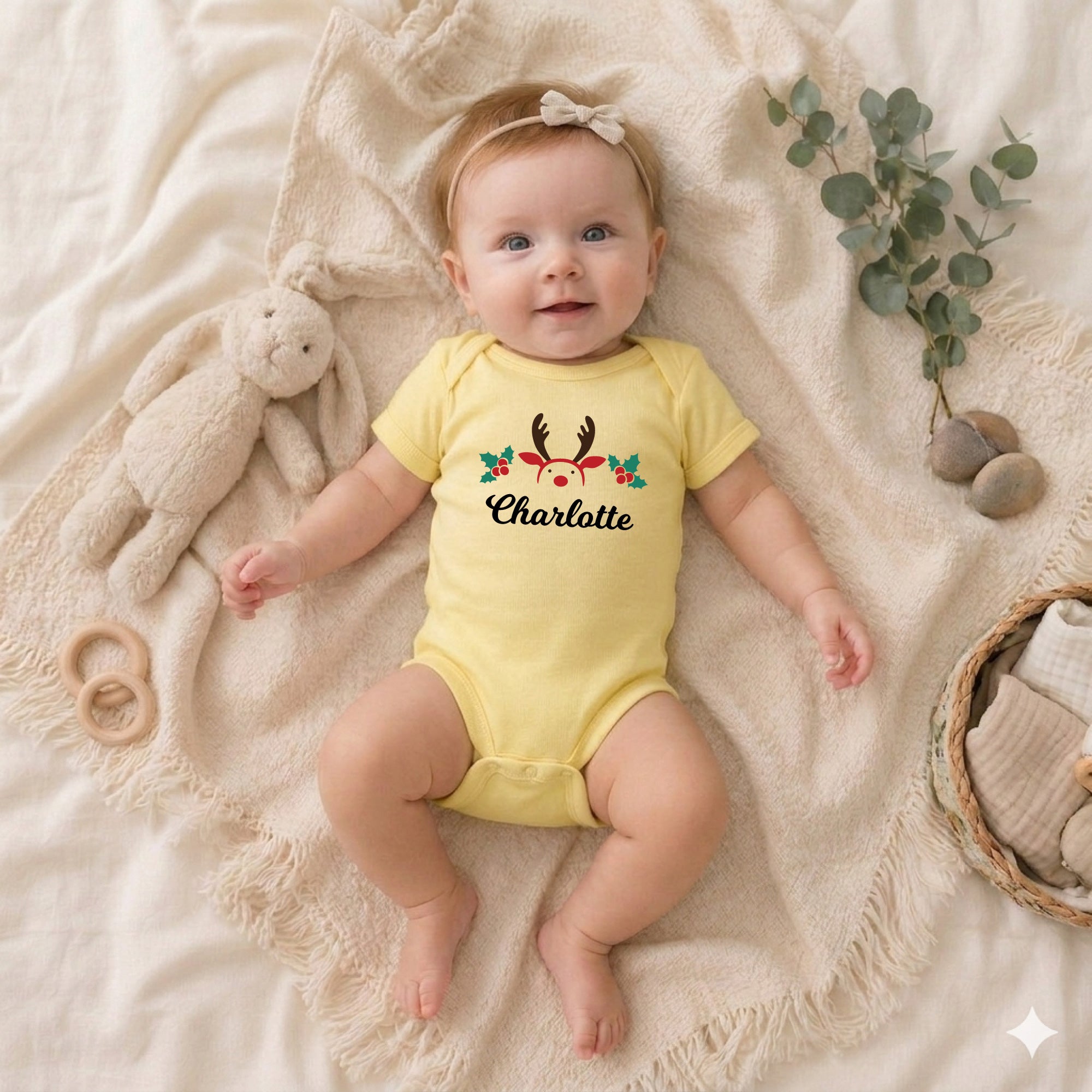 Personalized Christmas Baby Bodysuit
