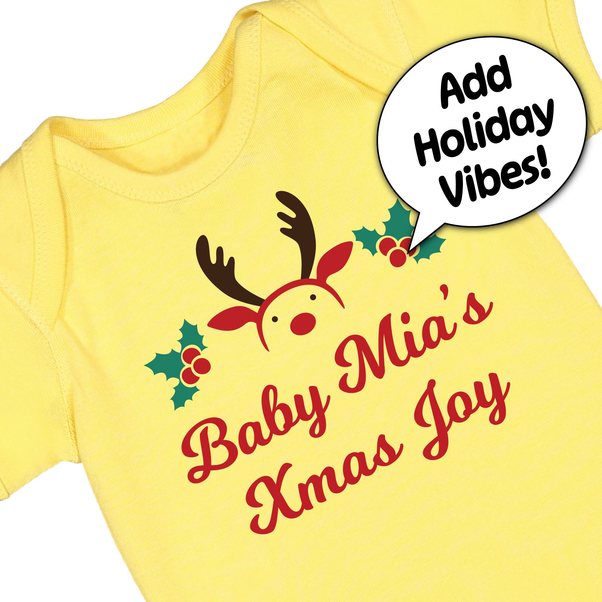 Personalized Christmas Baby Bodysuit