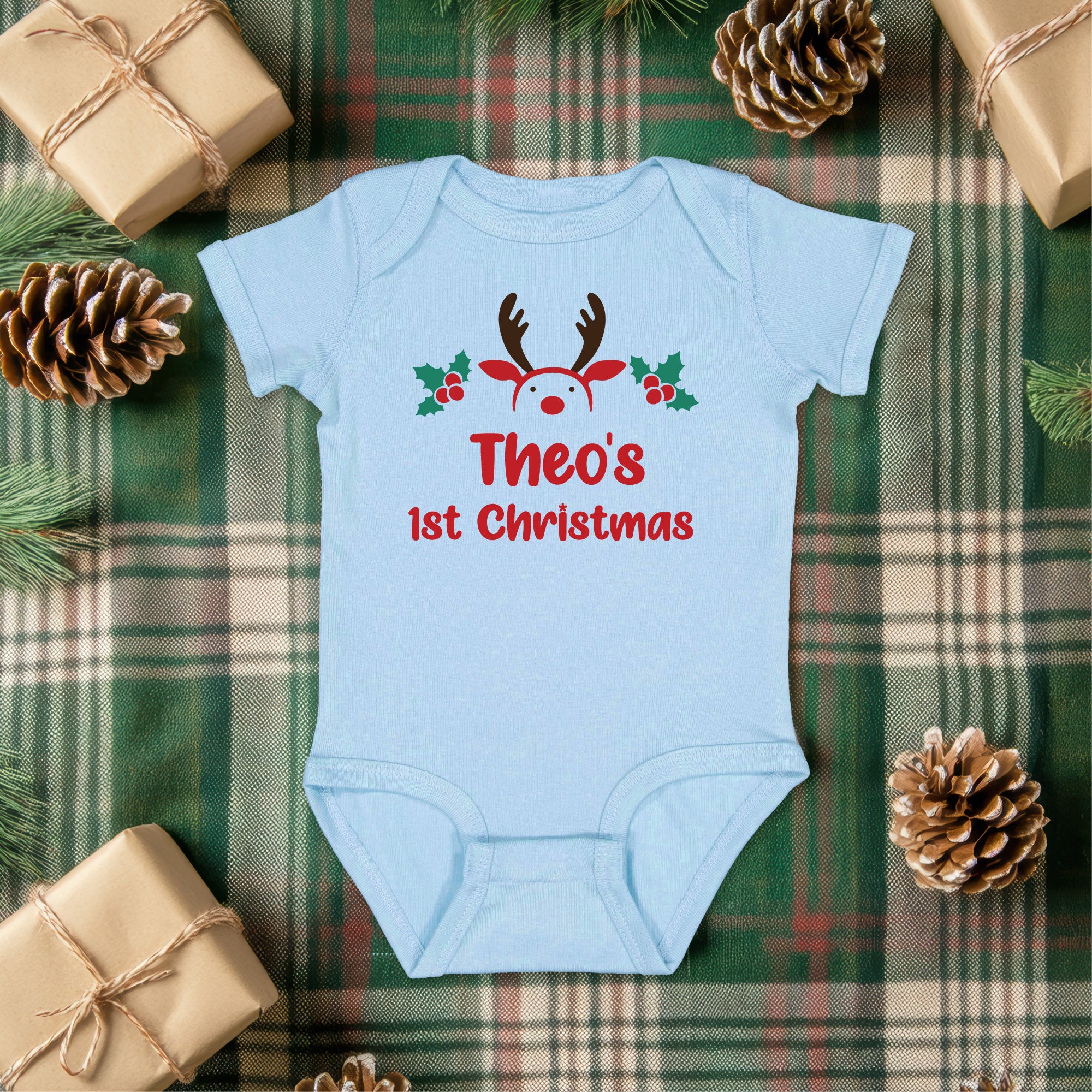 Personalized Christmas Baby Bodysuit