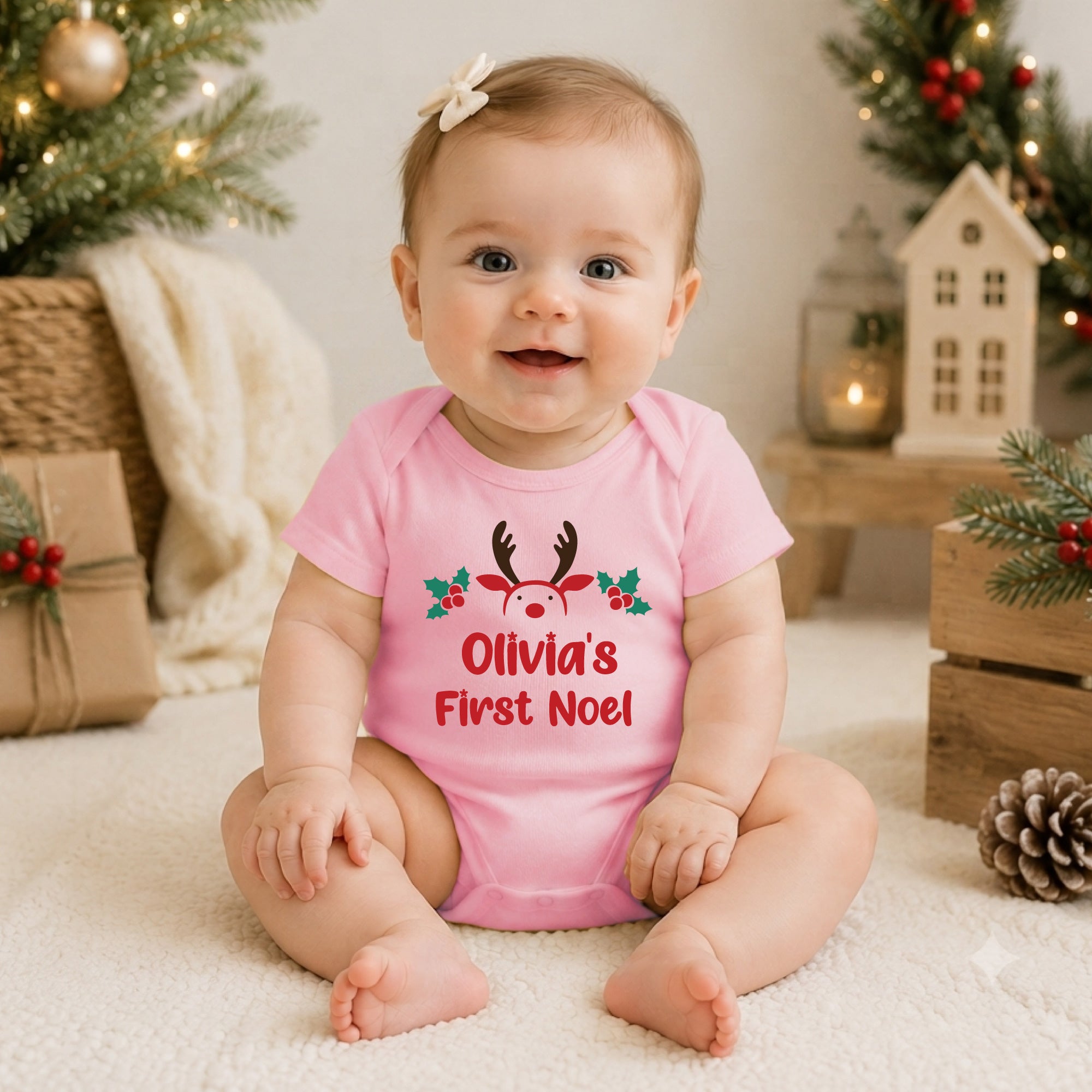 Personalized Christmas Baby Bodysuit