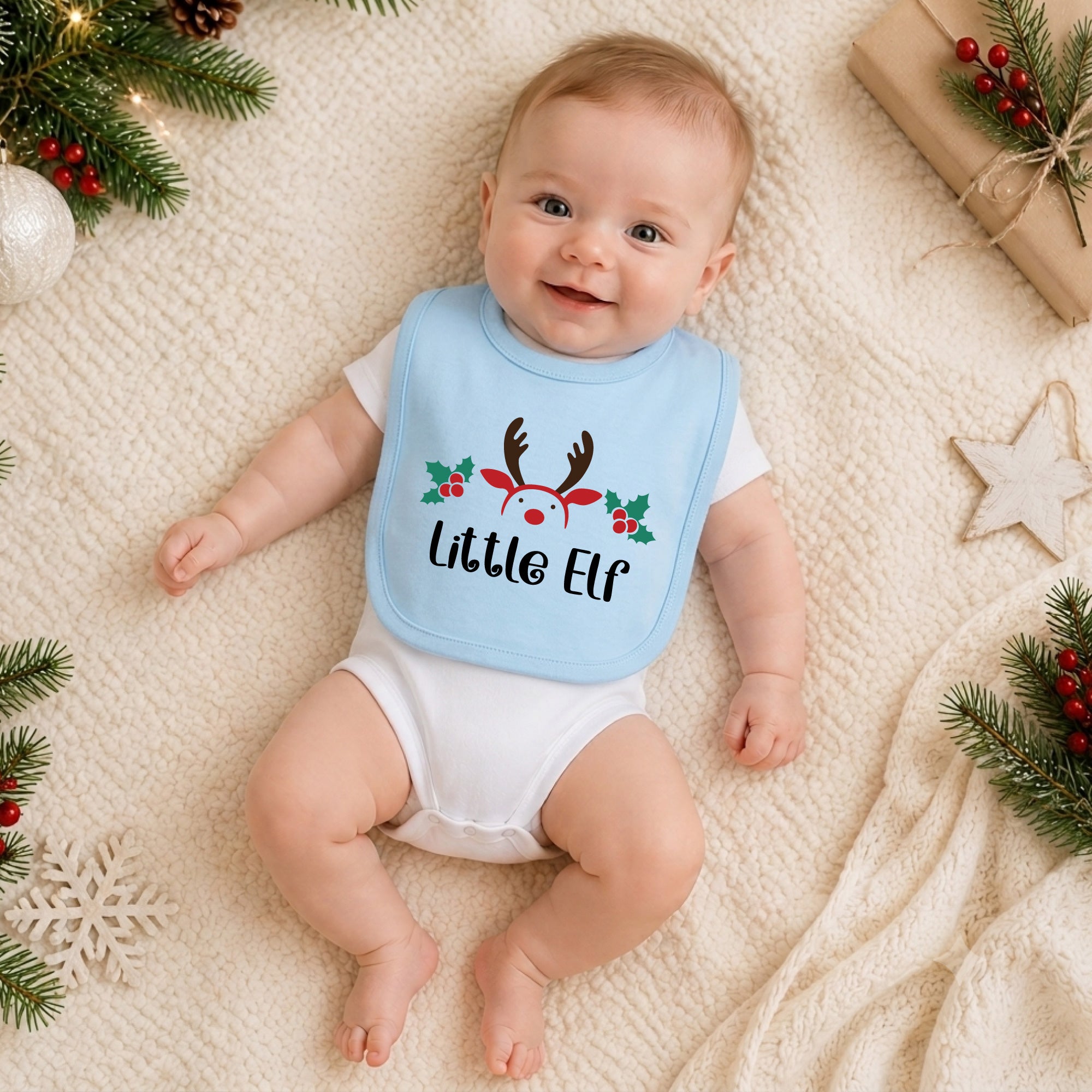Personalized Christmas Baby Bib