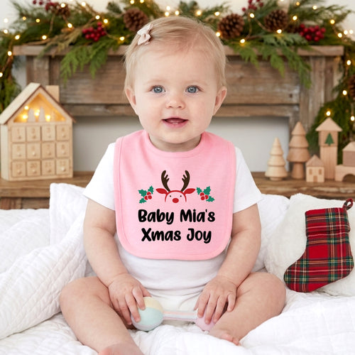 Personalized Christmas Baby Bib