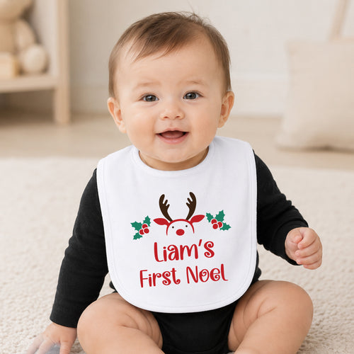 Personalized Christmas Baby Bib