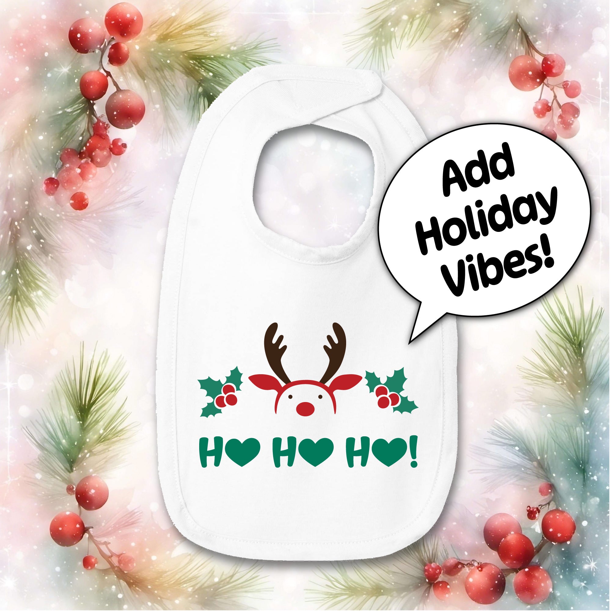 Personalized Christmas Baby Bib