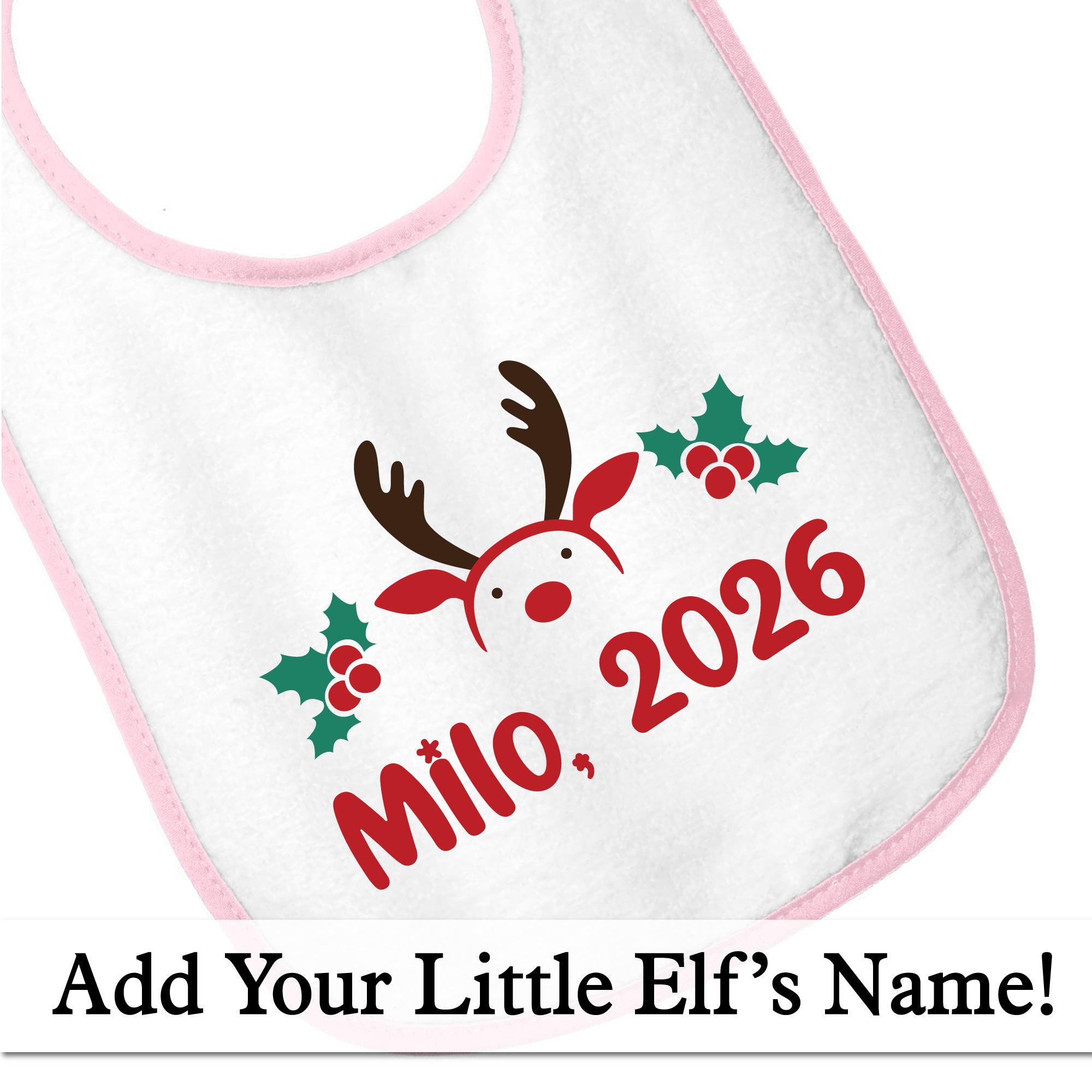 Personalized Christmas Baby Bib