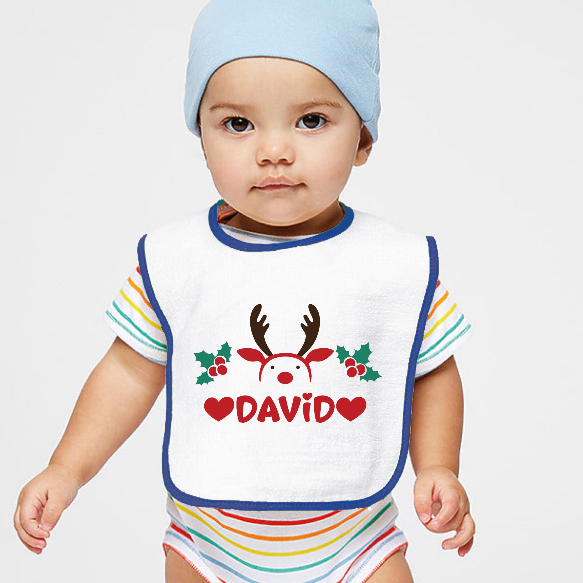 Personalized Christmas Baby Bib