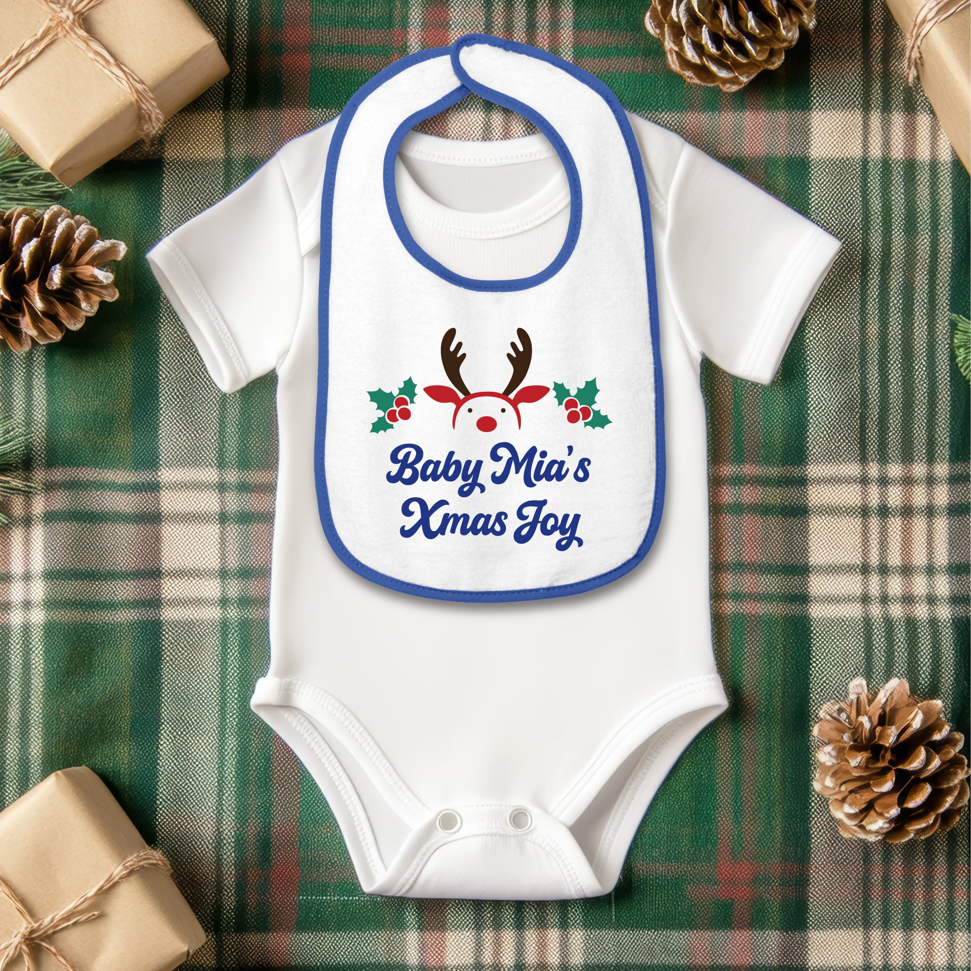 Personalized Christmas Baby Bib