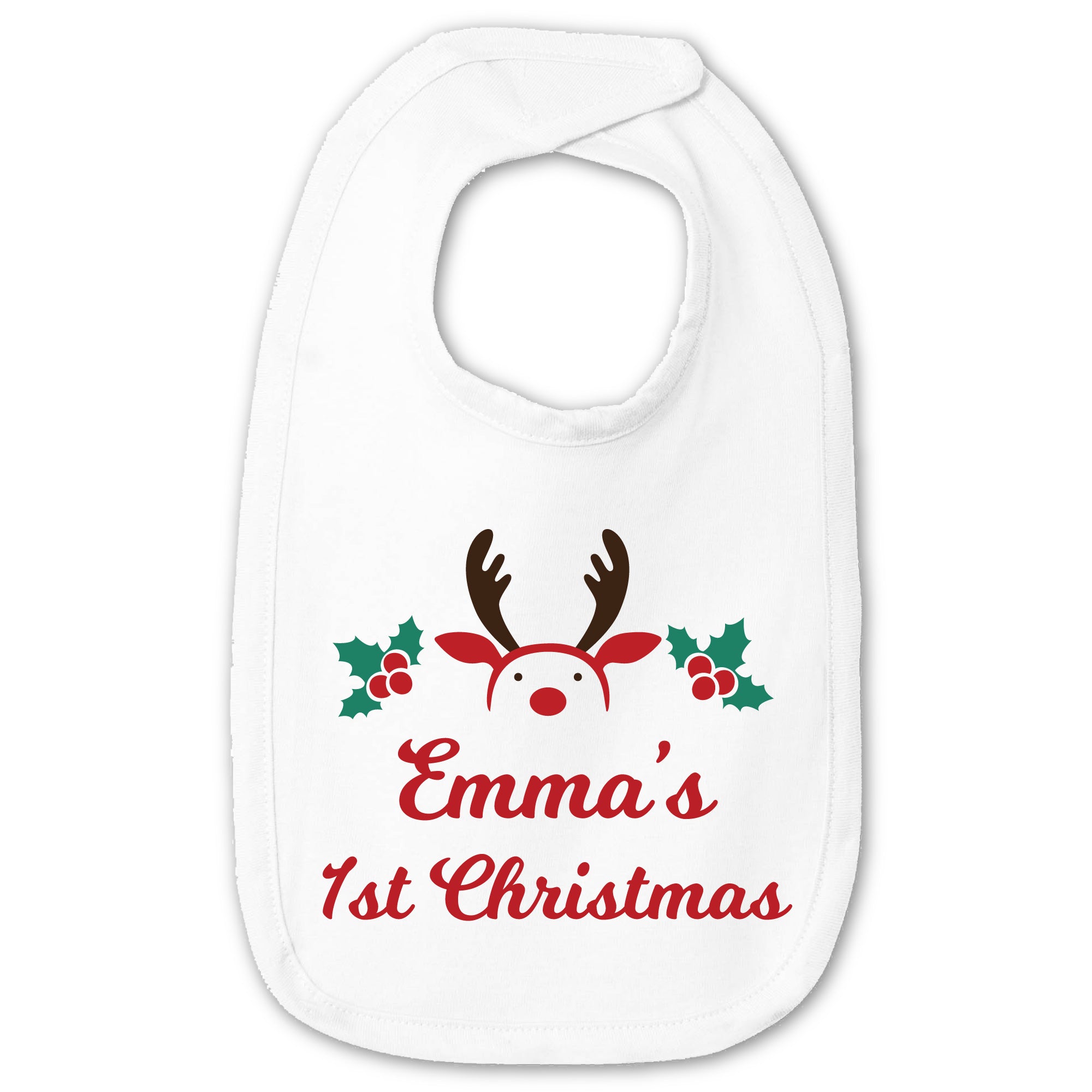 Personalized Christmas Baby Bib