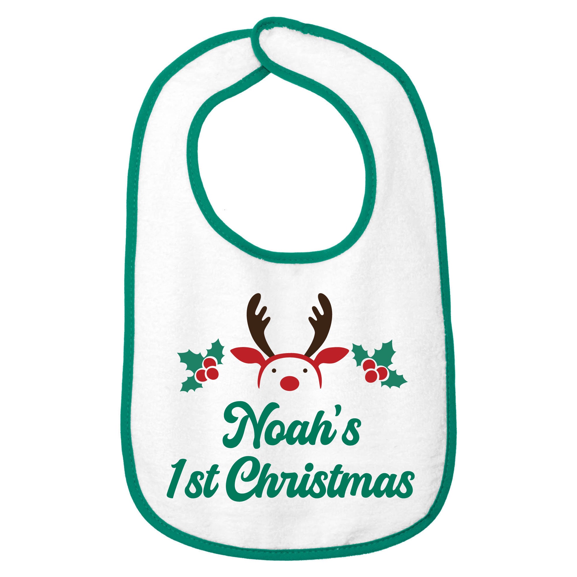 Personalized Christmas Baby Bib
