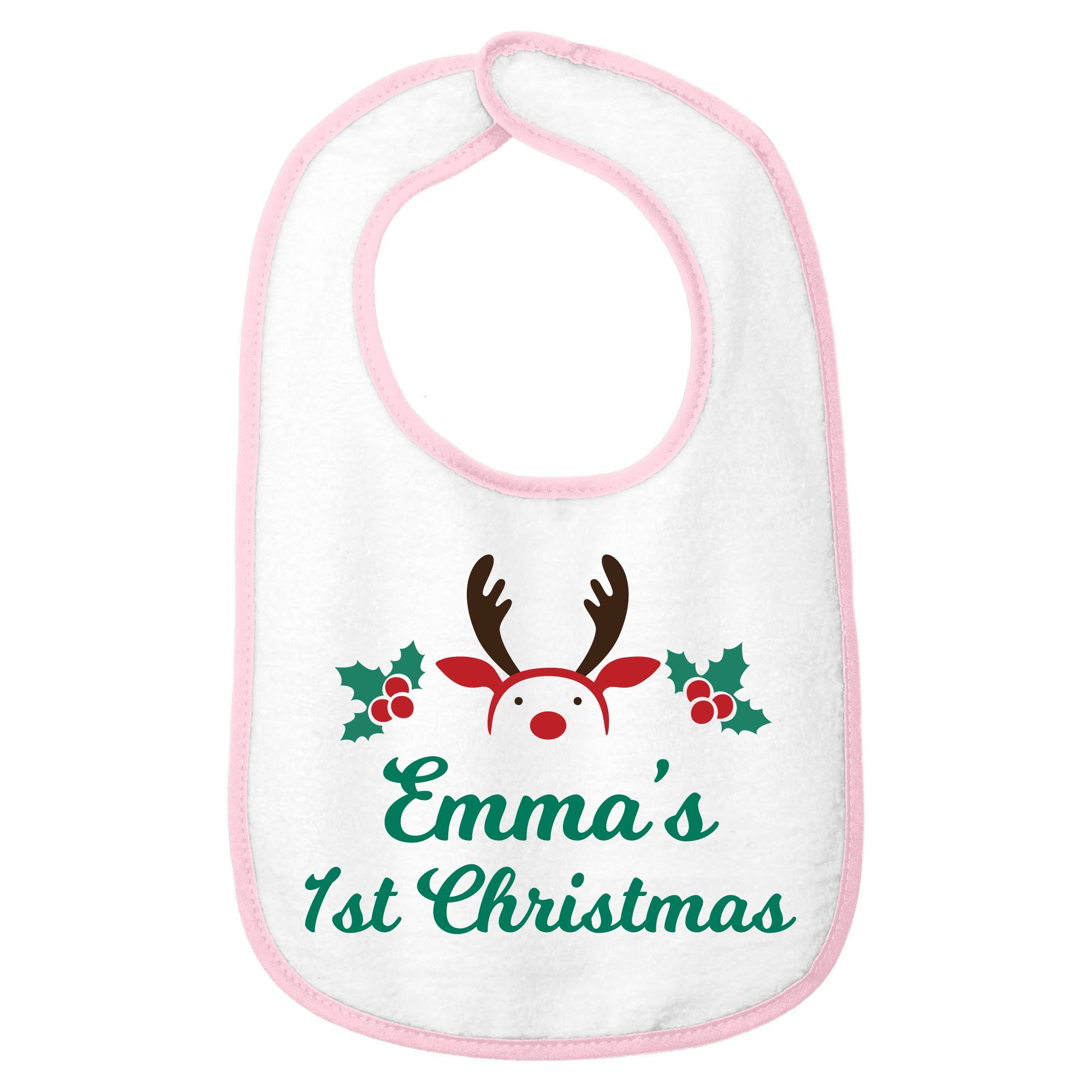 Personalized Christmas Baby Bib